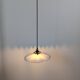 Suspension vintage en opaline blanche dentelée