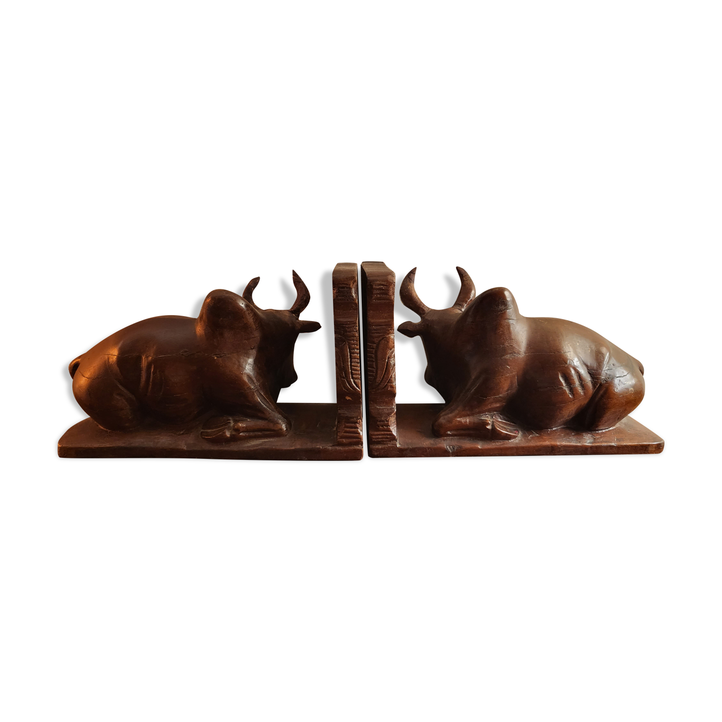 Pair of wooden bookends