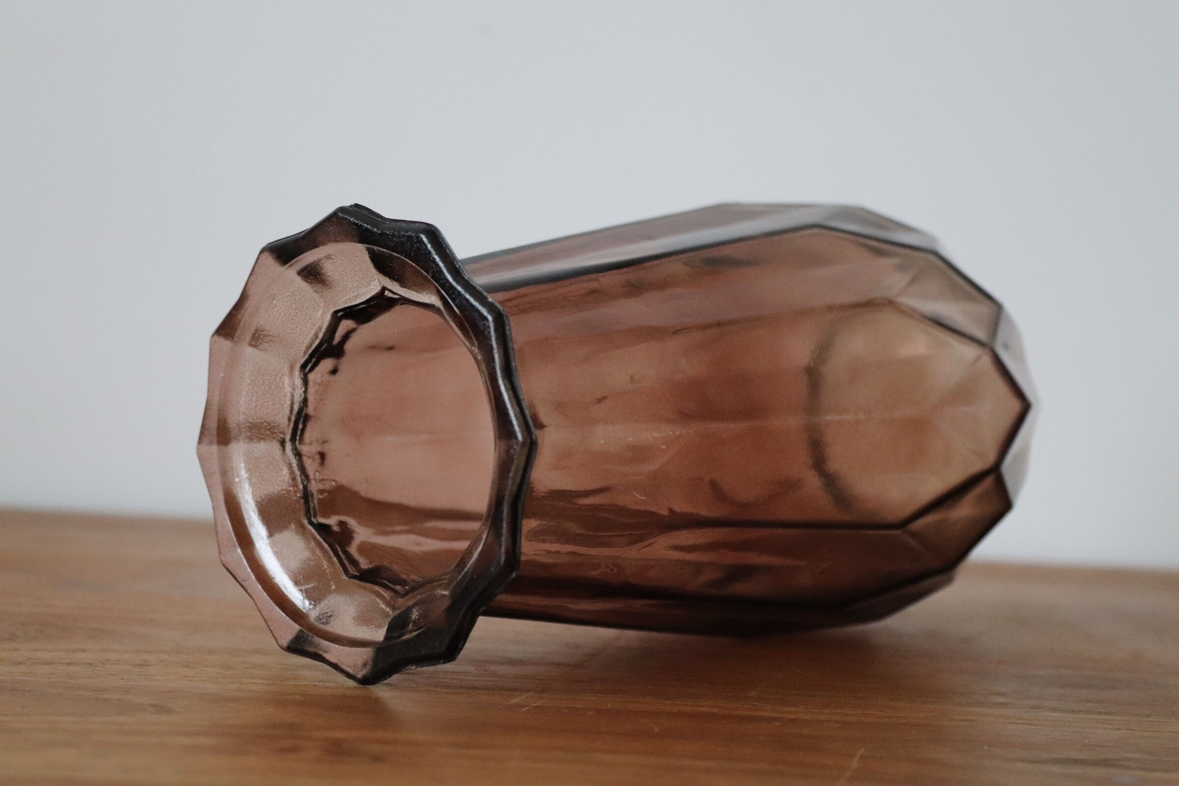 Antique vase in molded glass