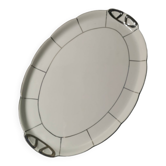 Large art deco serving dish in Czechoslovakian porcelain