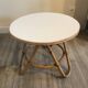 Vintage round table in rattan/wicker