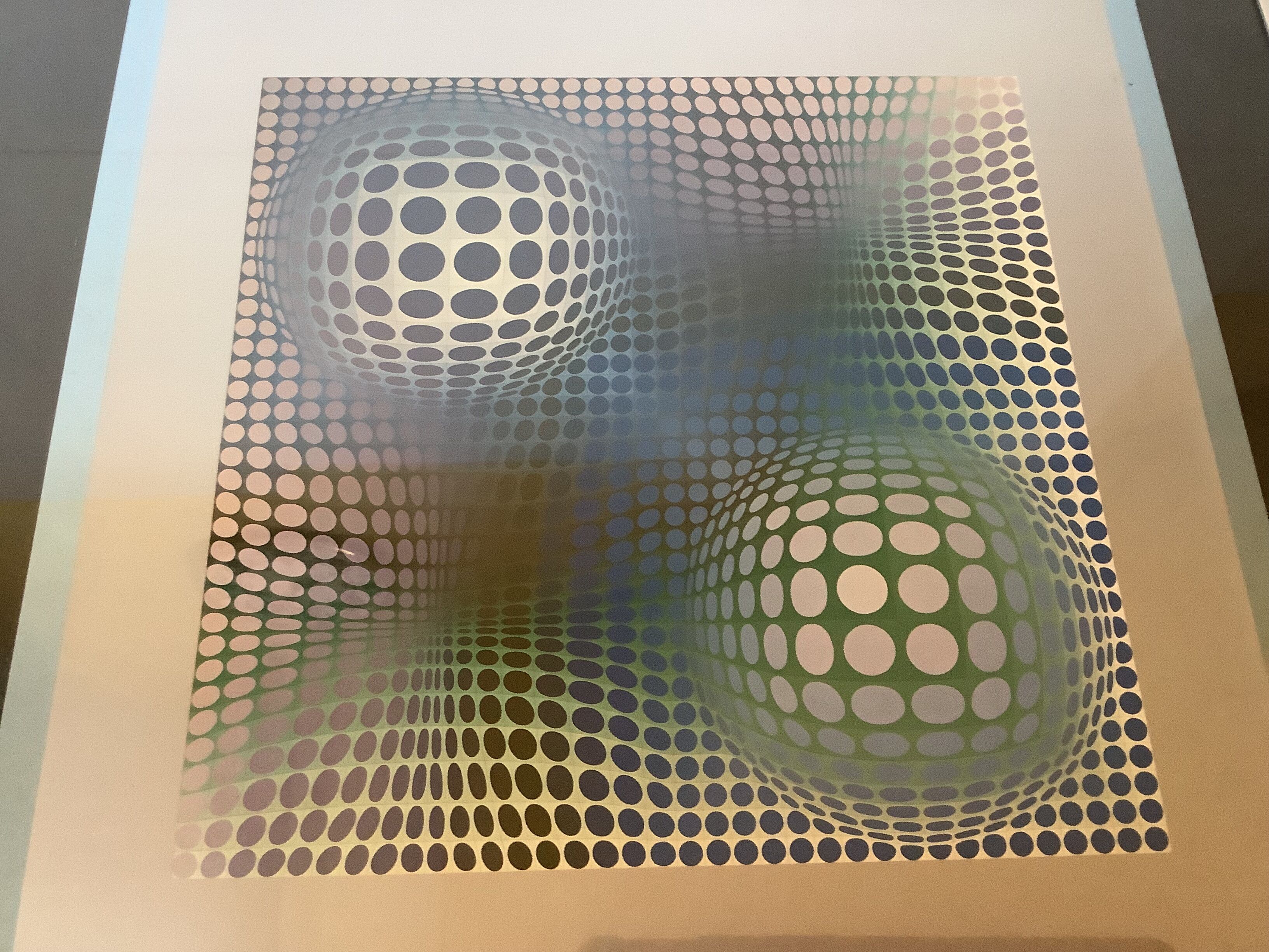 Kinetic screen printing table Vasarely