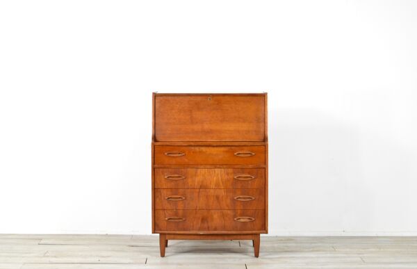 milieu Du Siècle 'jentique' Danish Style Teak Bureau / Cabinet. Vintage moderne / Rétro.