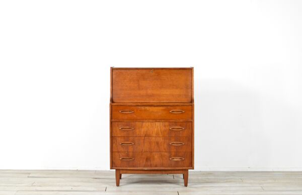 milieu Du Siècle 'jentique' Danish Style Teak Bureau / Cabinet. Vintage moderne / Rétro.