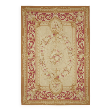 Handmade European Vintage Aubusson Kilim 300 cm x 432 cm