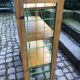 Vintage metal and pine bookcase shelf Prisunic circa 1960