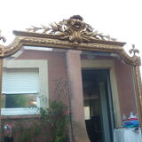 Miroir d époque XIXe en bois doré a la feuille d'or 140x195cm