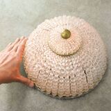 Mid-Century Czech Crystal and Brass Wall Lamp in Brass, 50s, set of 2