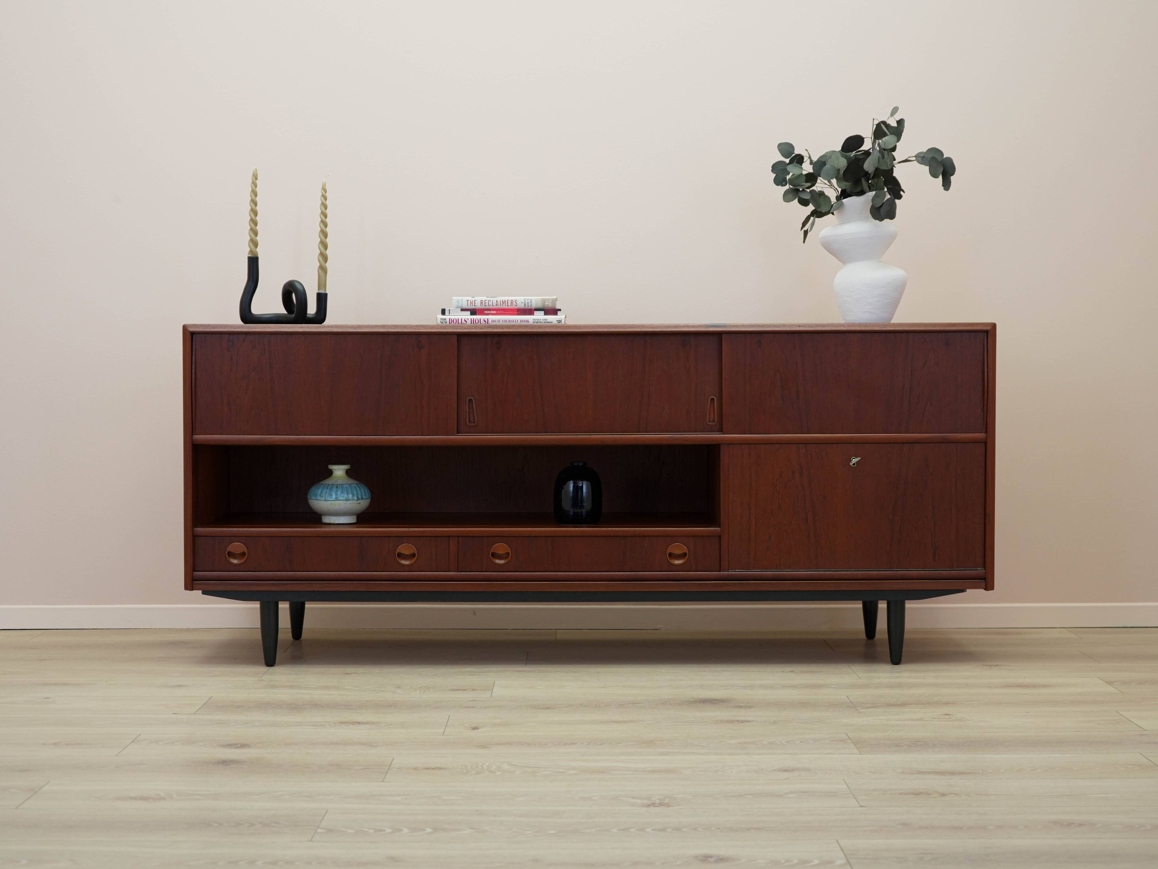 Teak sideboard, Danish design, 1970s, made in Denmark