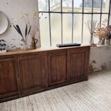XL oak workshop sideboard with sliding doors from 1900