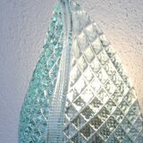 Set of 2 Rare Wall light Blue Jewel Murano Glass Leave by Barovier e Toso, 1950s