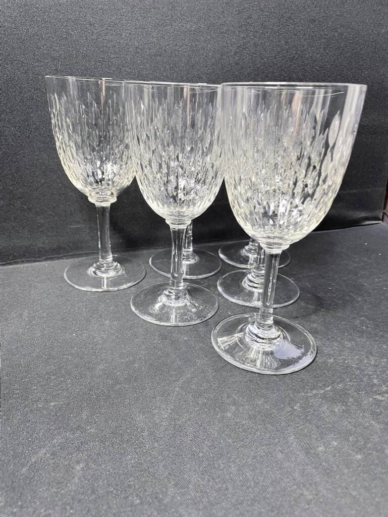 6 baccarat water glasses paris service