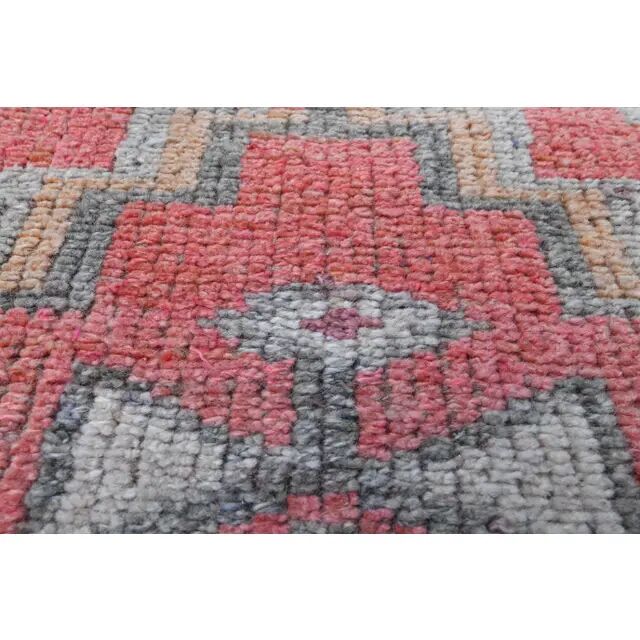 1970s Turkish Oushak Handmade Wool Cotton Orange Area Rug 86x284
