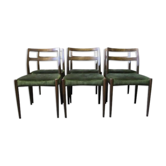 Ensemble de six chaises à manger, modèle Anne, conçu par Johannes Andersen