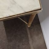 Marble and brass coffee table