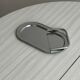 small oval metal tray