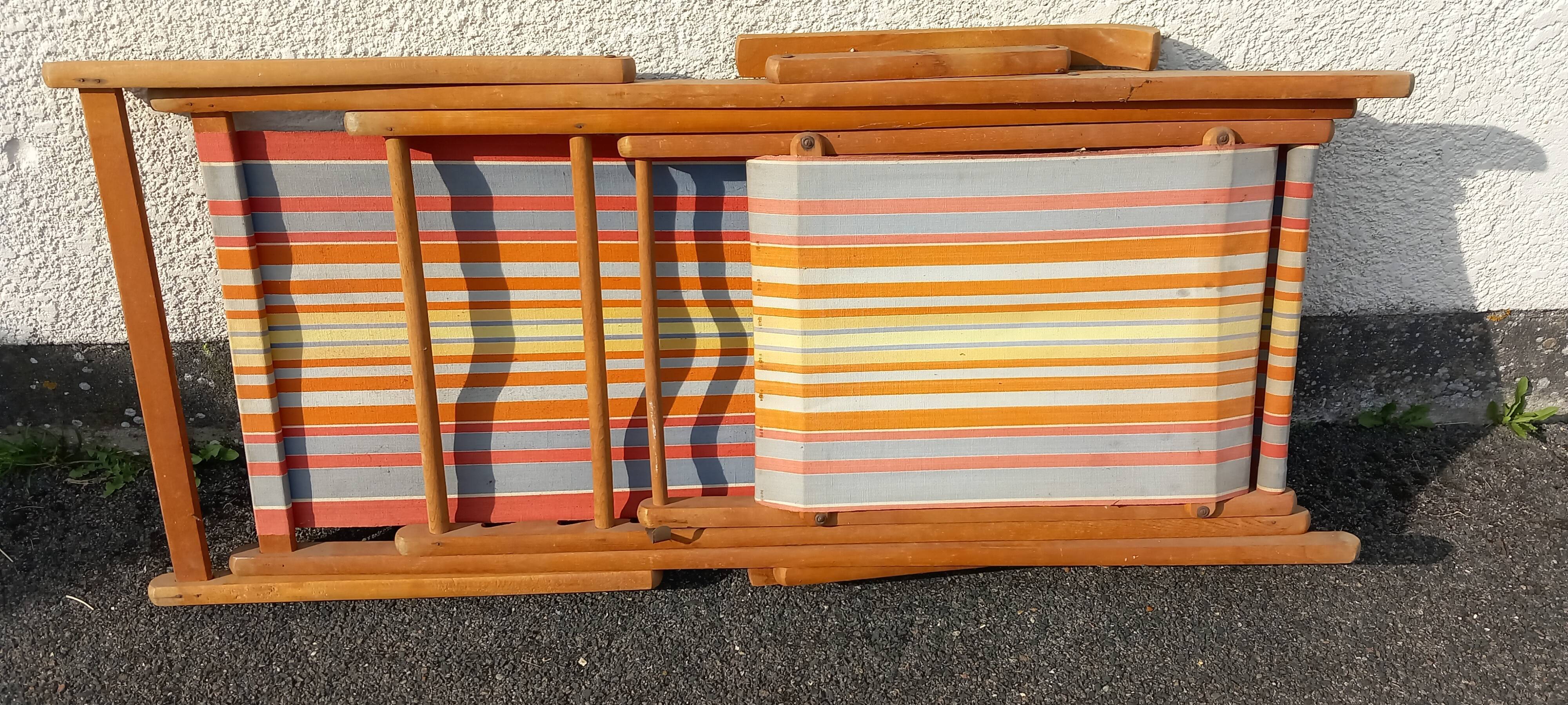 Deck chair, Chilean vintage orange tone