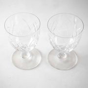 2 crystal wine glasses