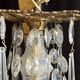 Large chandelier with glass and gilded brass pendants – 10 arms – 80 cm