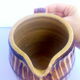 Country pitcher in ceramic yellow & brown stripes