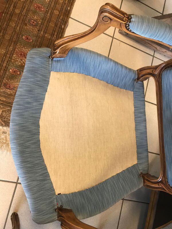 Paire de fauteuils cabriolets style louis XV
