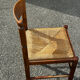 Set of 3 vintage wooden and straw chairs – 1950s