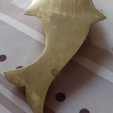 Cendrier ancien  en laiton , forme de poisson