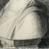 Drawing of the bust of a young man by Andrea Della Robbia