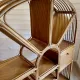 Large arch bookshelf "Pacific Rattan" sun cane bohemian chic
