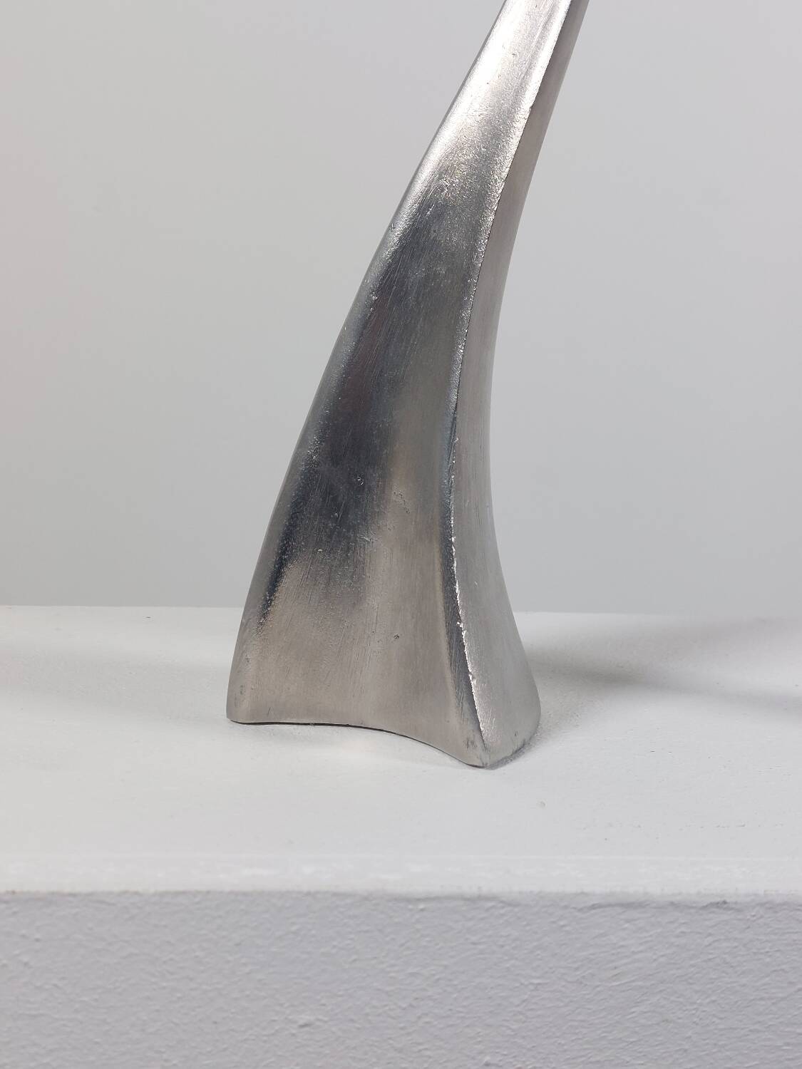 Pair of postmodern aluminium candlesticks by Matthew Hilton