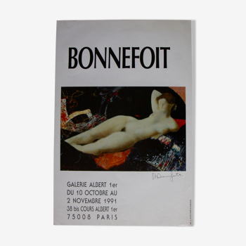 Affiche d'exposition Alain Bonnefoit 60 x 40 cm.