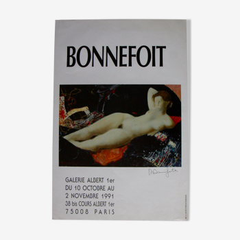 Exhibition poster Alain Bonnefoit 60 x 40 cm.