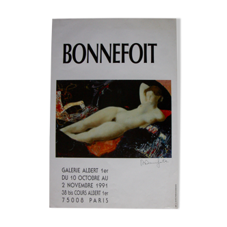 Exhibition poster Alain Bonnefoit 60 x 40 cm.