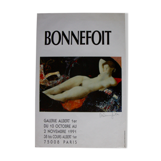 Affiche d'exposition Alain Bonnefoit 60 x 40 cm.