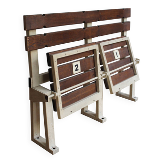 1970's Stadium bench, seat No. 1 and No. 2