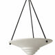 Vintage opaline glass pendant light – Art Deco style – Ø40 cm