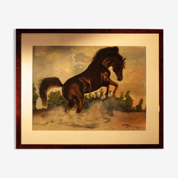 Peinture de cheval exposé à l'hippodrome 1994