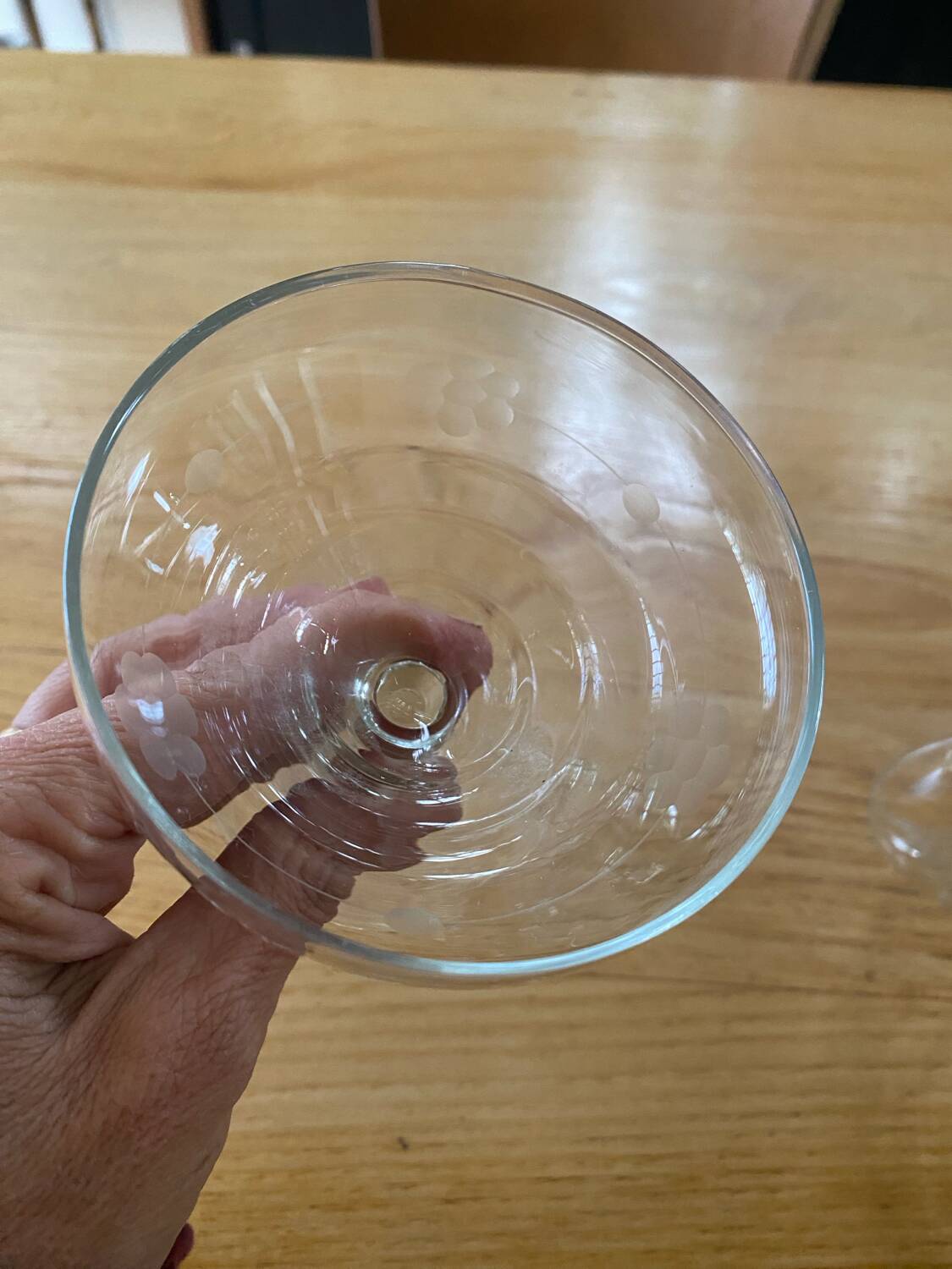 8 old champagne glasses