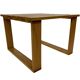 Vintage 1970s coffee table/side table, white oak slats slatted design