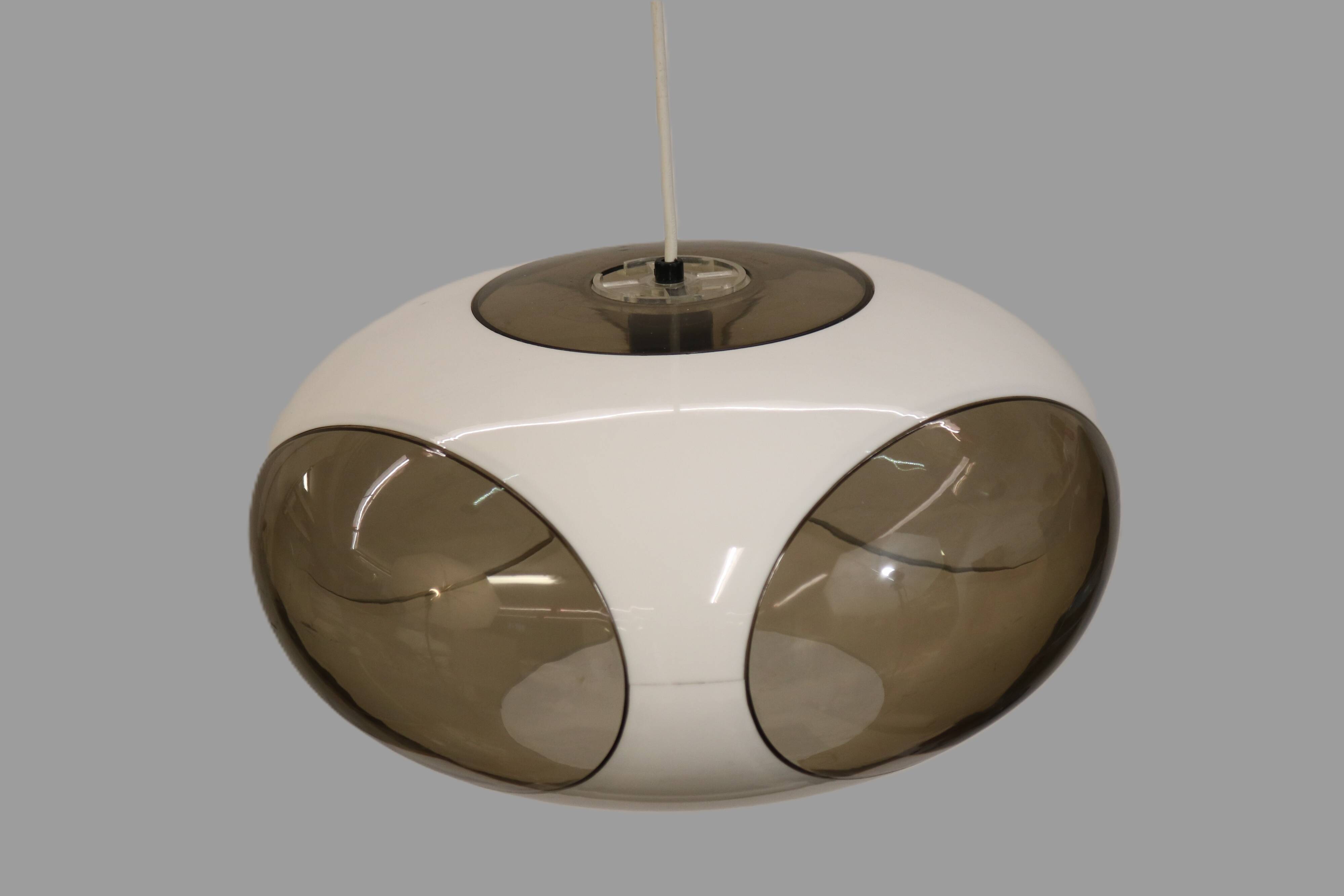 Space age bug eye UFO ceiling lamp *** Massive *** white model *** Belgium