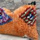 Vintage Berber Kilim cushion cover: Moroccan wool cushion.