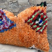 Vintage Berber Kilim cushion cover: Moroccan wool cushion.