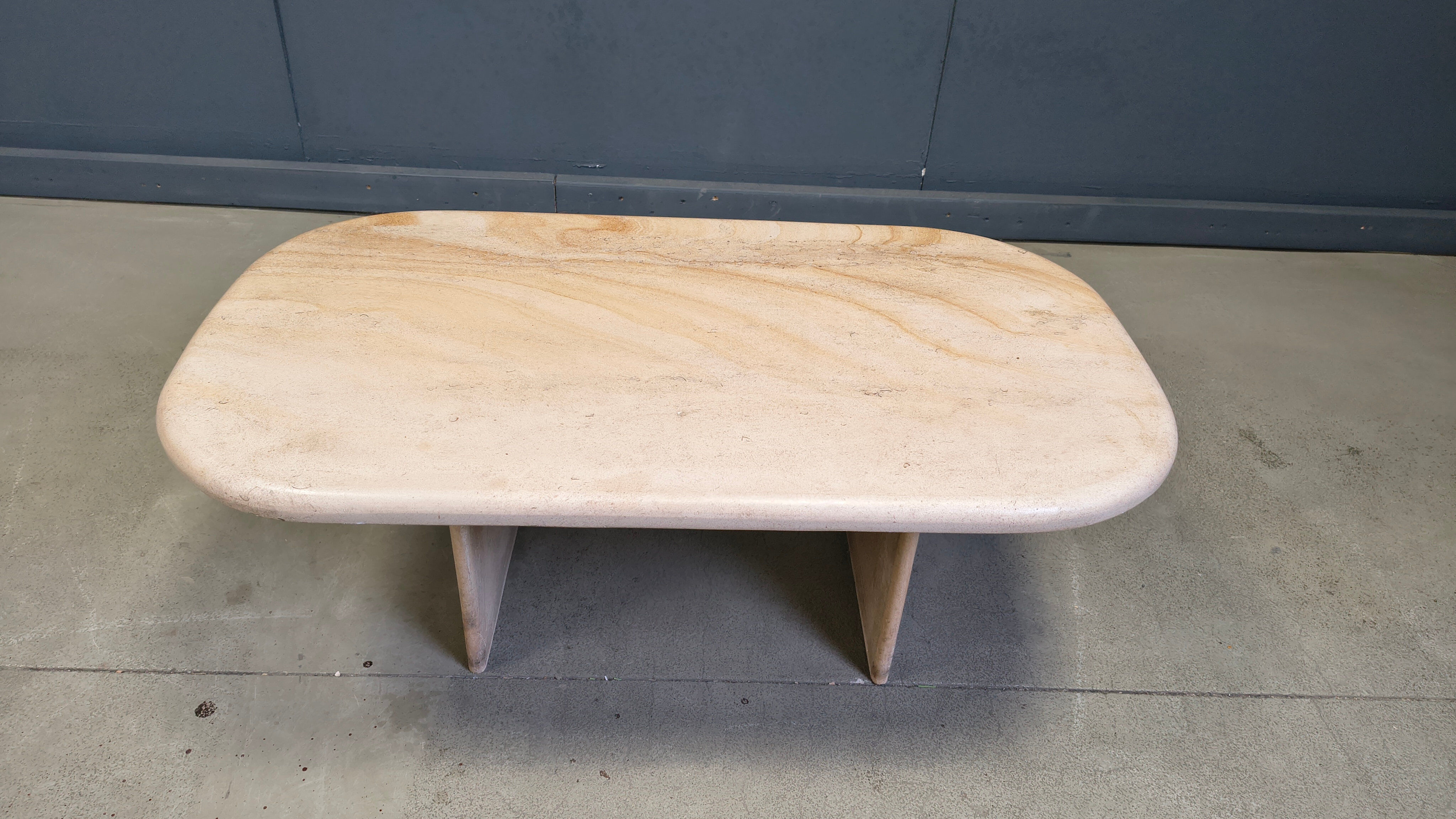Vintage Italian travertine coffee table, 1970s