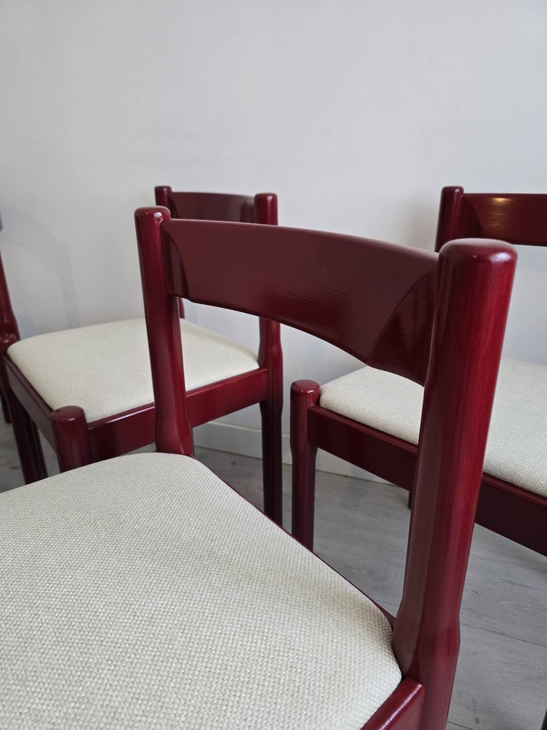 5× cassina carimate chairs door vico magistretti