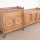 French enfilade in solid oak by Guillerme and Chambron 1960.