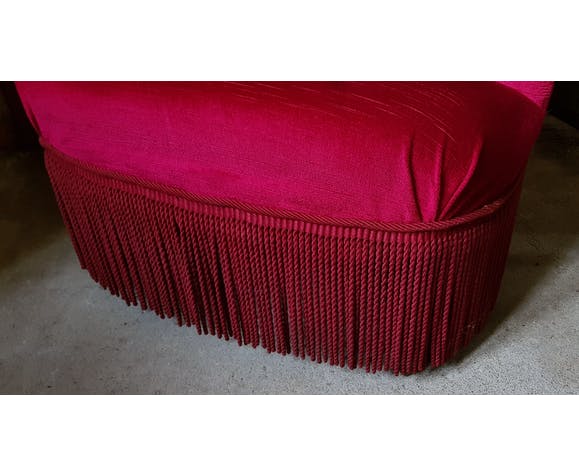 Red velvet armchair