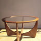 Table basse Astro ronde en teck 1960