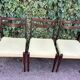 6 Scandinavian chairs with pale yellow skai seats