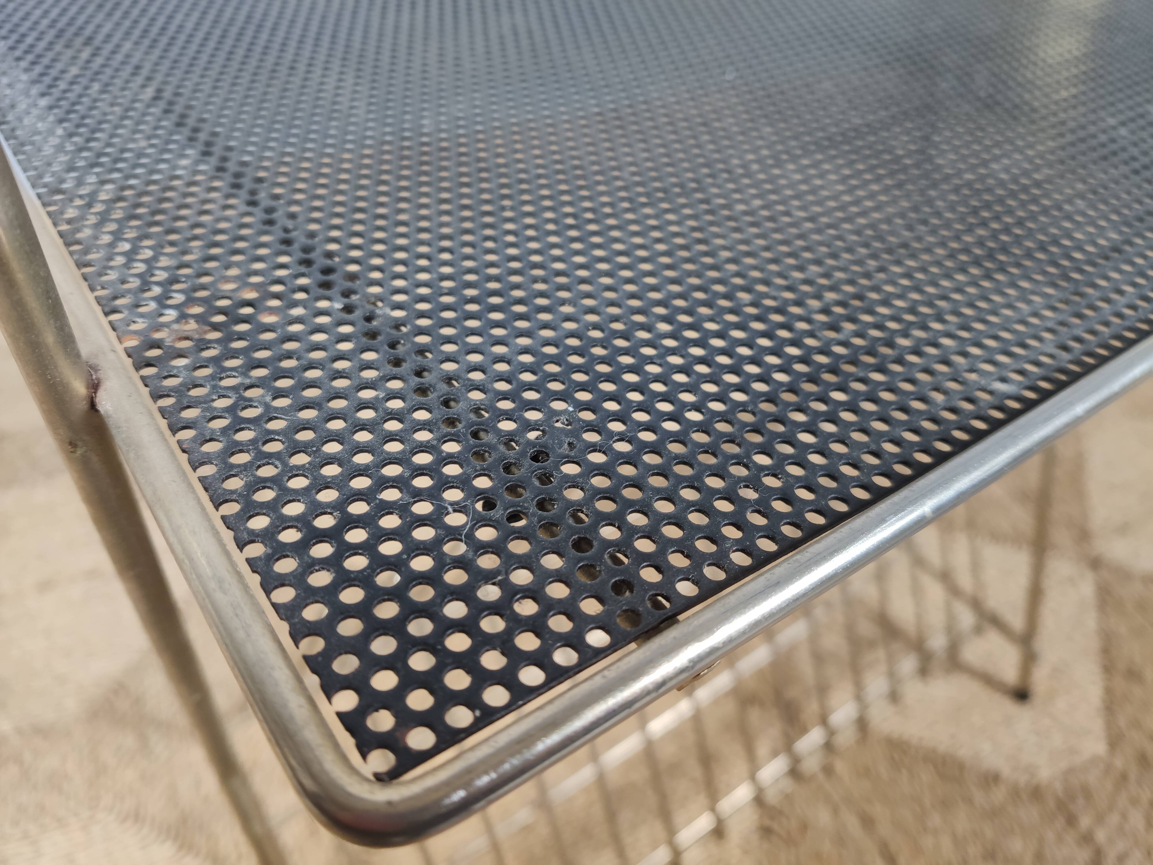 table door Brass vinyl and perforated sheet metal , 60s