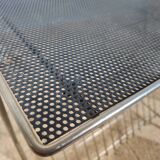 table door Brass vinyl and perforated sheet metal , 60s